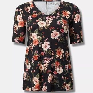 TORRID Women's Favorite V-Neck Super Soft Jersey Tunic Tee 2X NWT PLUS SIZE